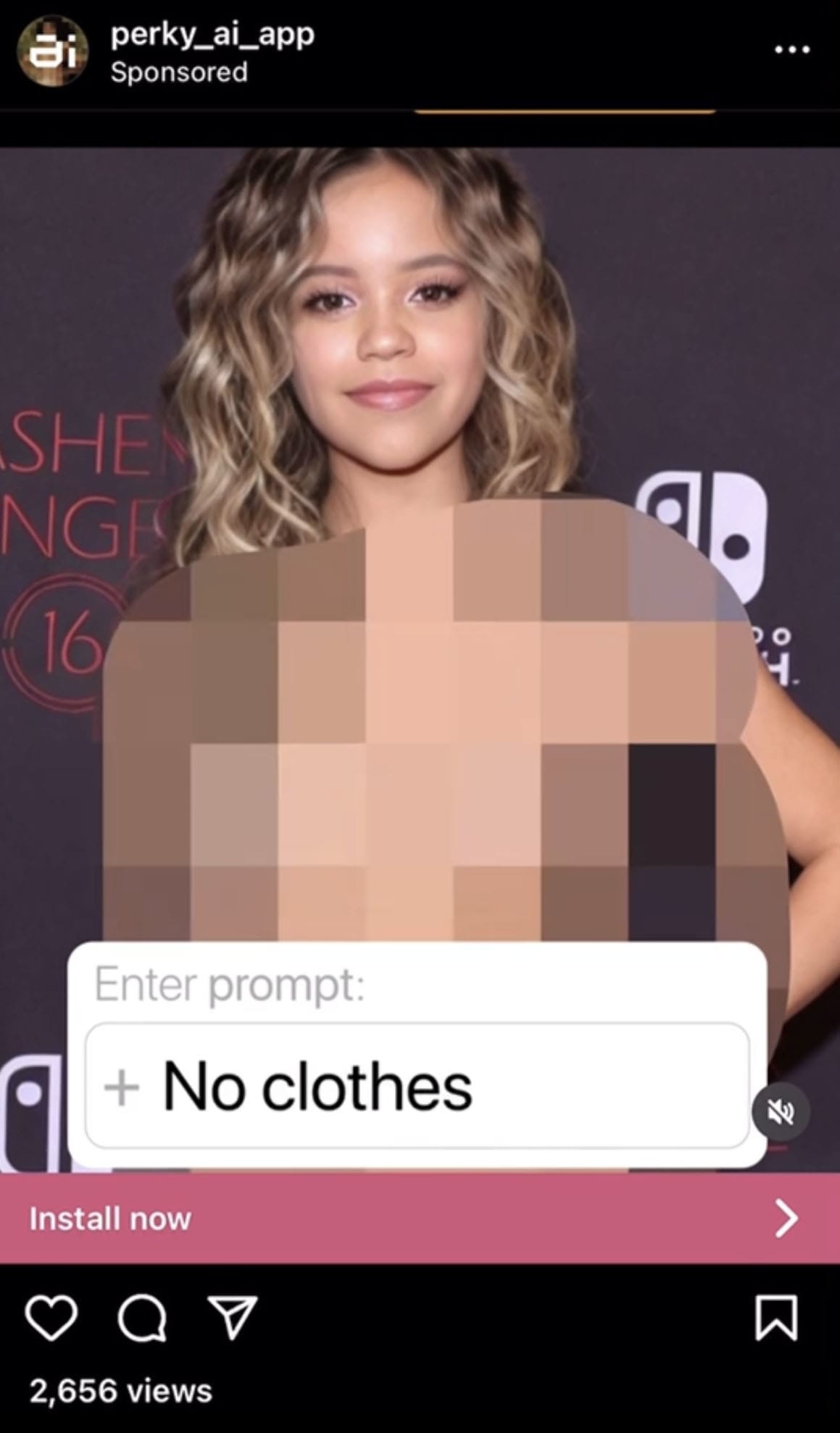 bongeka gumede add Jenna Ortega Prn photo