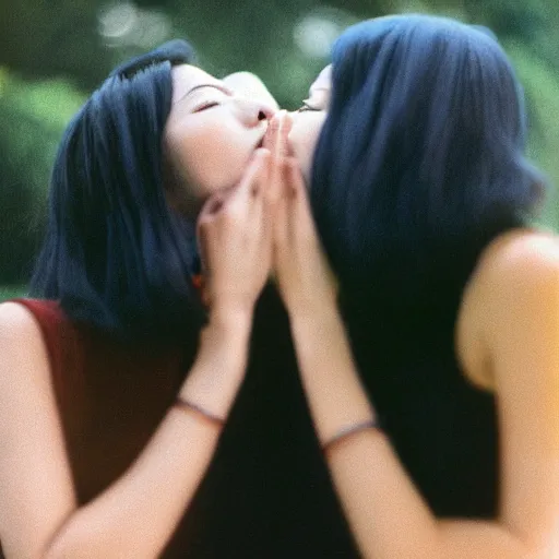 ant barnes add Lesbian Kiss Asian photo