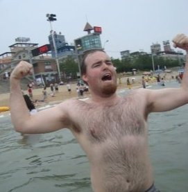 cookie monter add Hairy Guys On The Beach photo