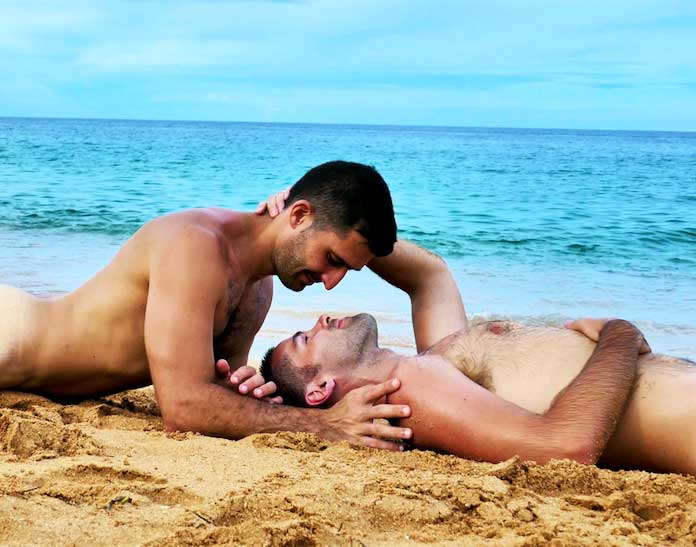 dhes cruz add Naked At A Beach photo