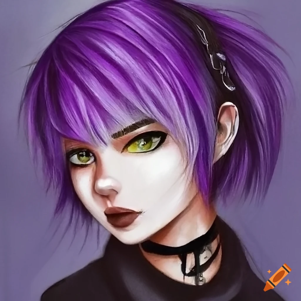 anni jen add Purple Hair Emo photo