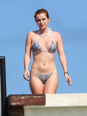 charity coon add Bella Thorne Thong photo