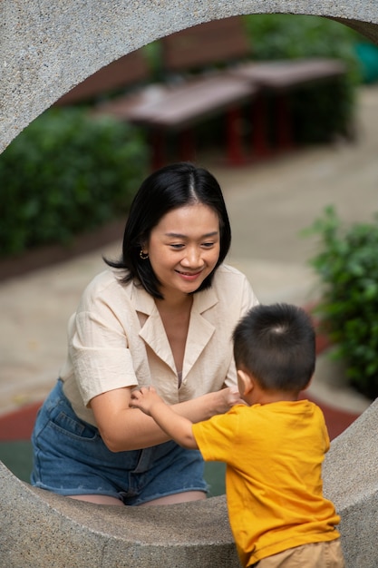 abeer mohamad add Bokeh Japanese Mom And Son photo