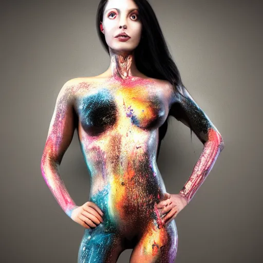 asu kerek add Full Nude Bodypaint photo
