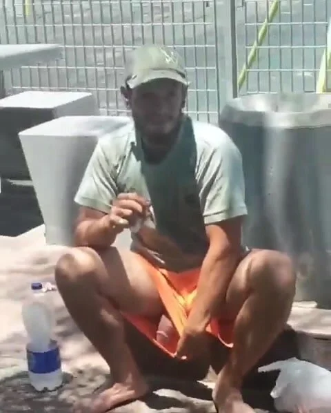 Cock Slips Out Of Shorts 4596