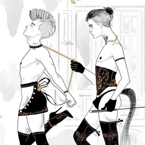 christopher lew add Male Bondage Drawings photo