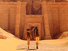 brandi ogle add Ebony And Blonde Futanari Babes Entertaining The Egyptian Princess photo
