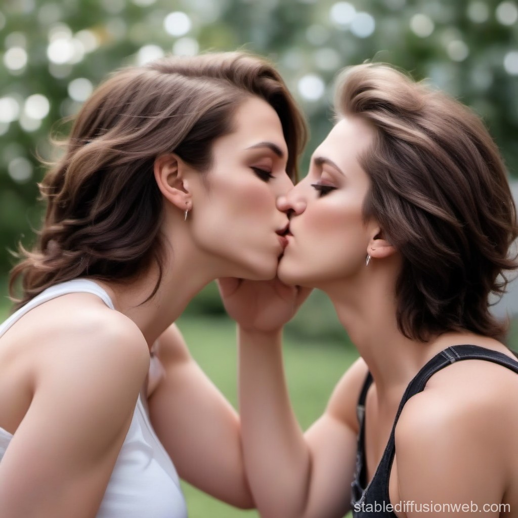 Hot Blonde Lesbians Kissing 923