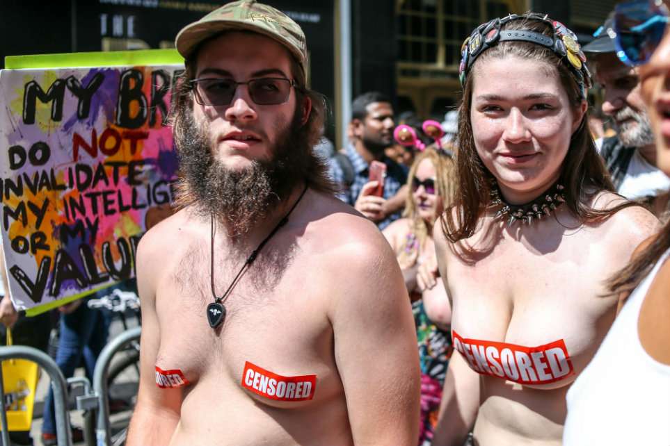 claudine younes add Tits In Public photo